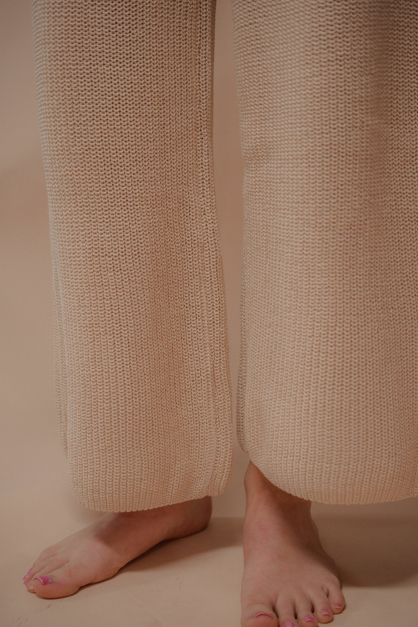 waffle sweater cropped pant