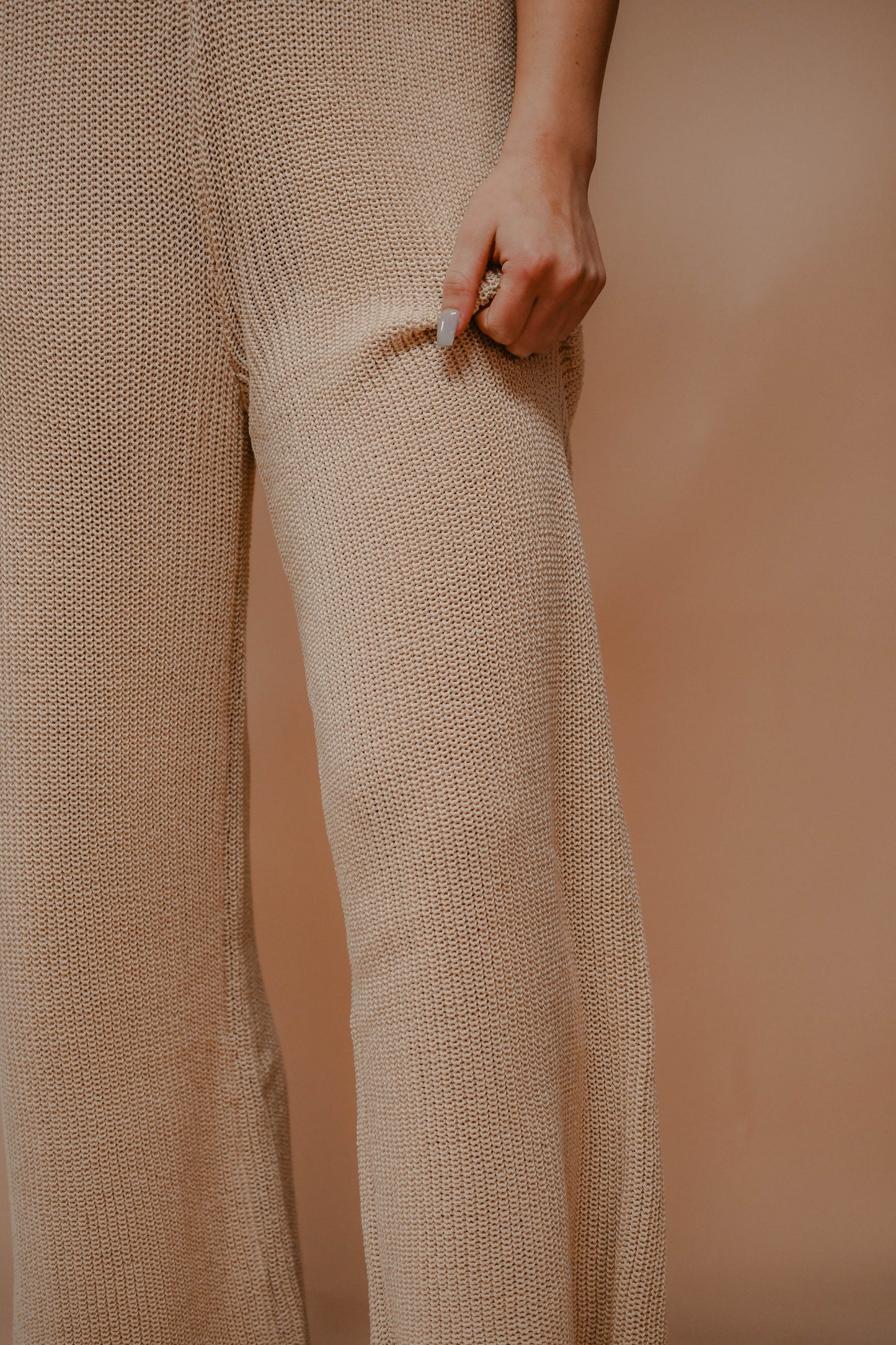 waffle sweater cropped pant