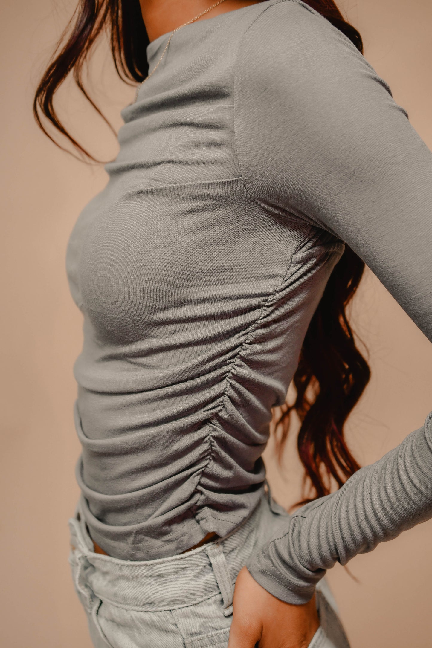 negroni open back boatneck long sleeve