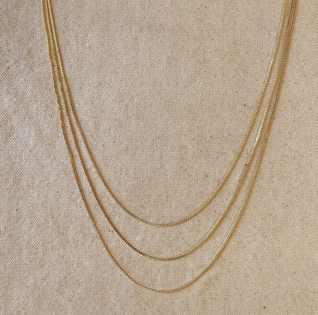 18k gold filled dainty chain necklace