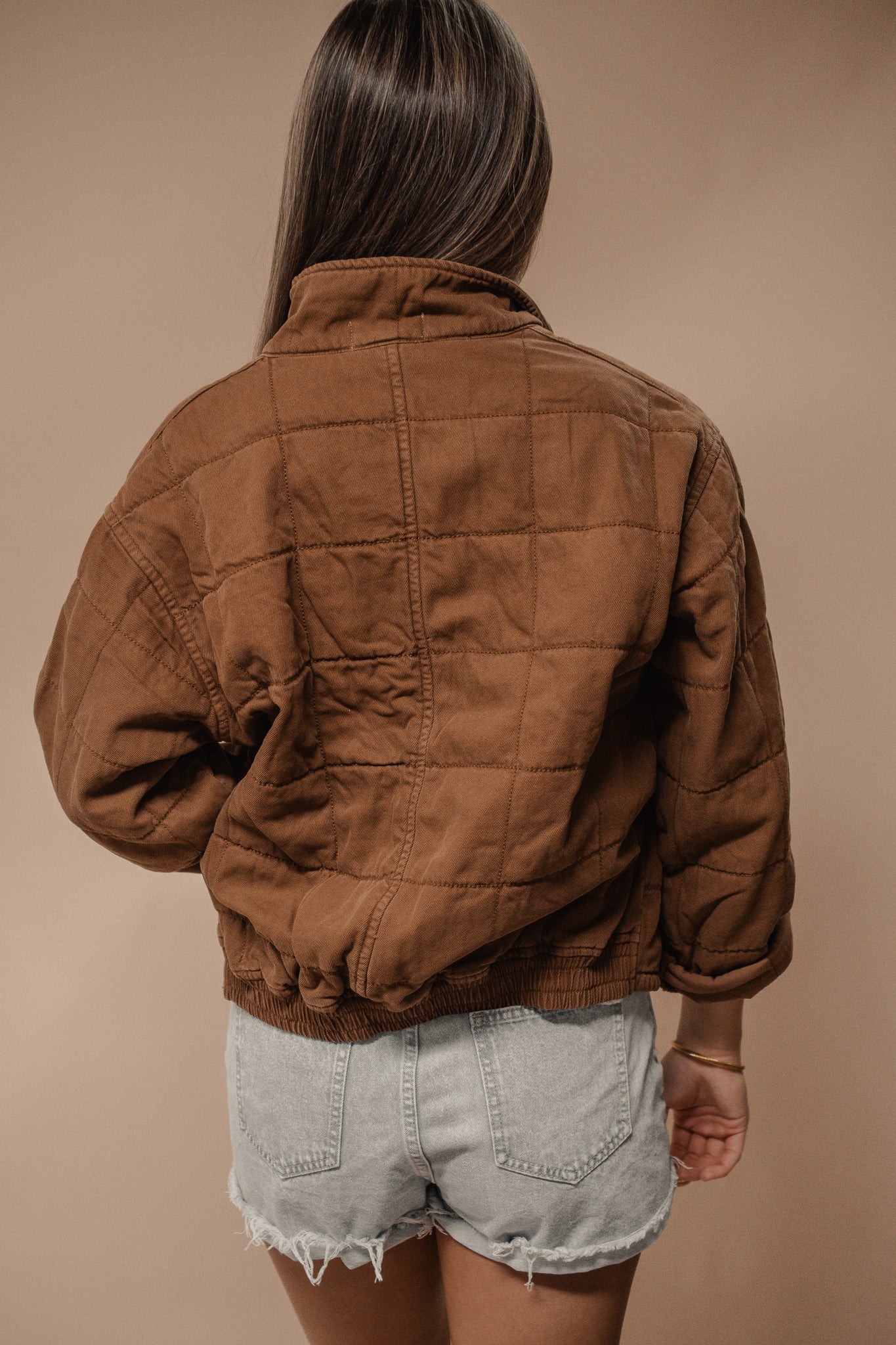 chocolate quilted jacket