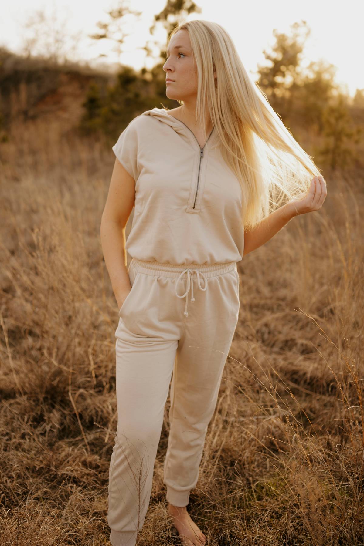 hooded jumpsuit