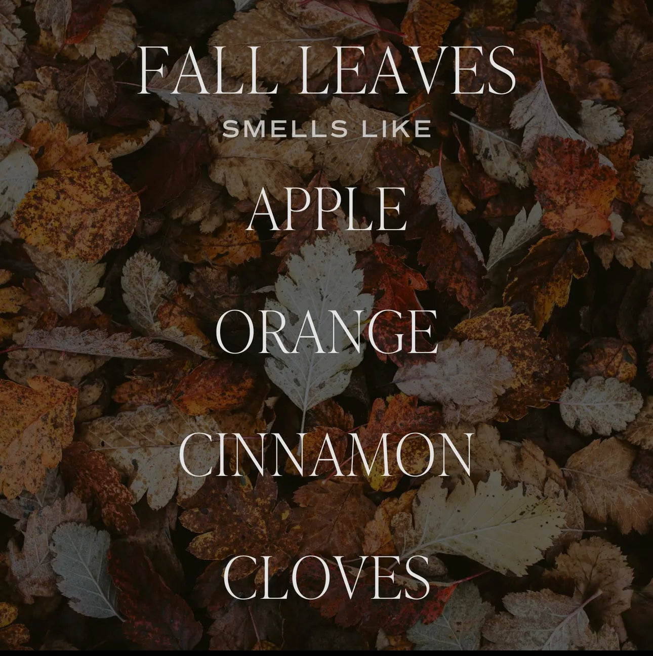 fall leaves candle