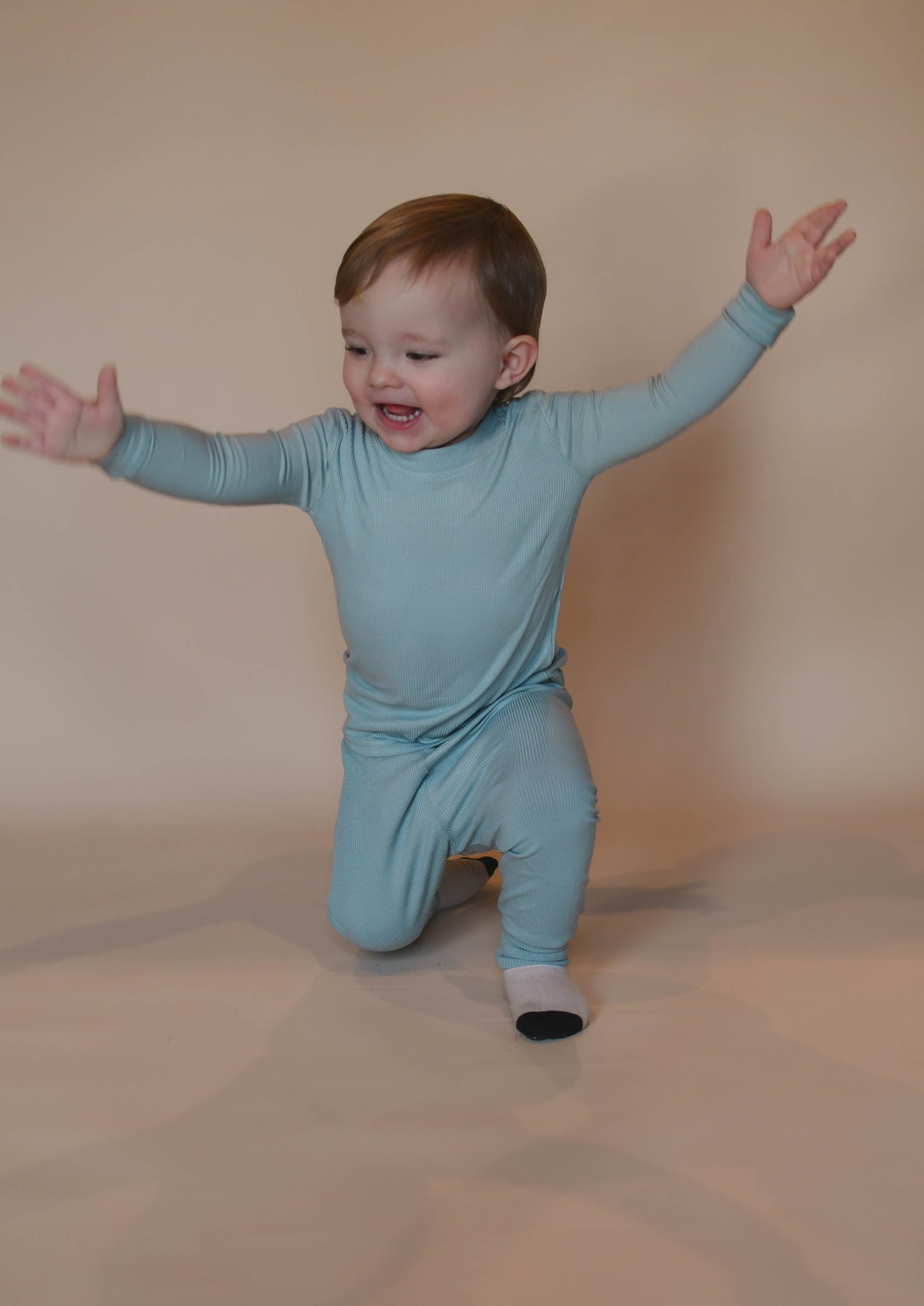 blue bird ribbed jammies