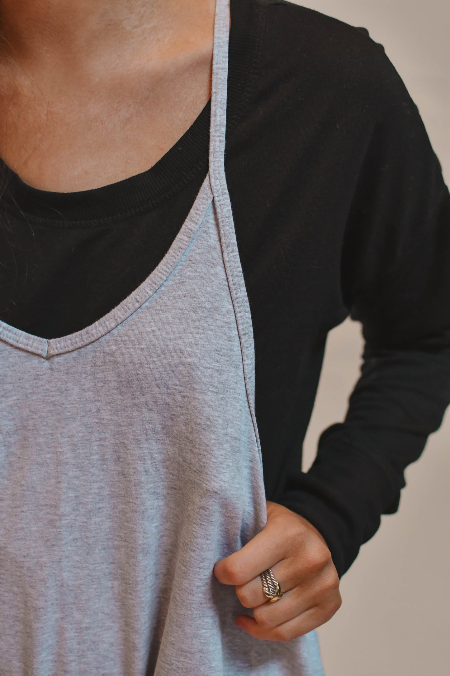 gray soft & comfy jumpsuit
