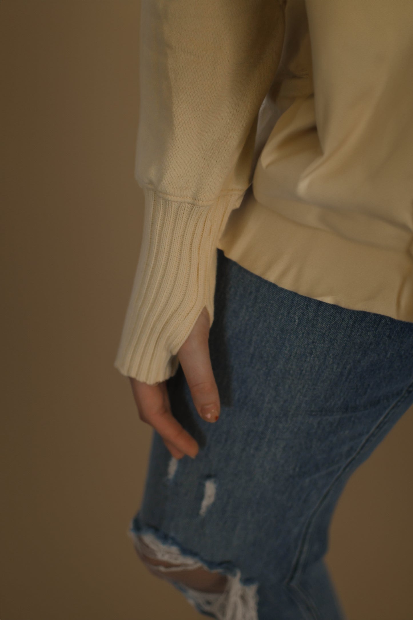 oversized cream hoodie