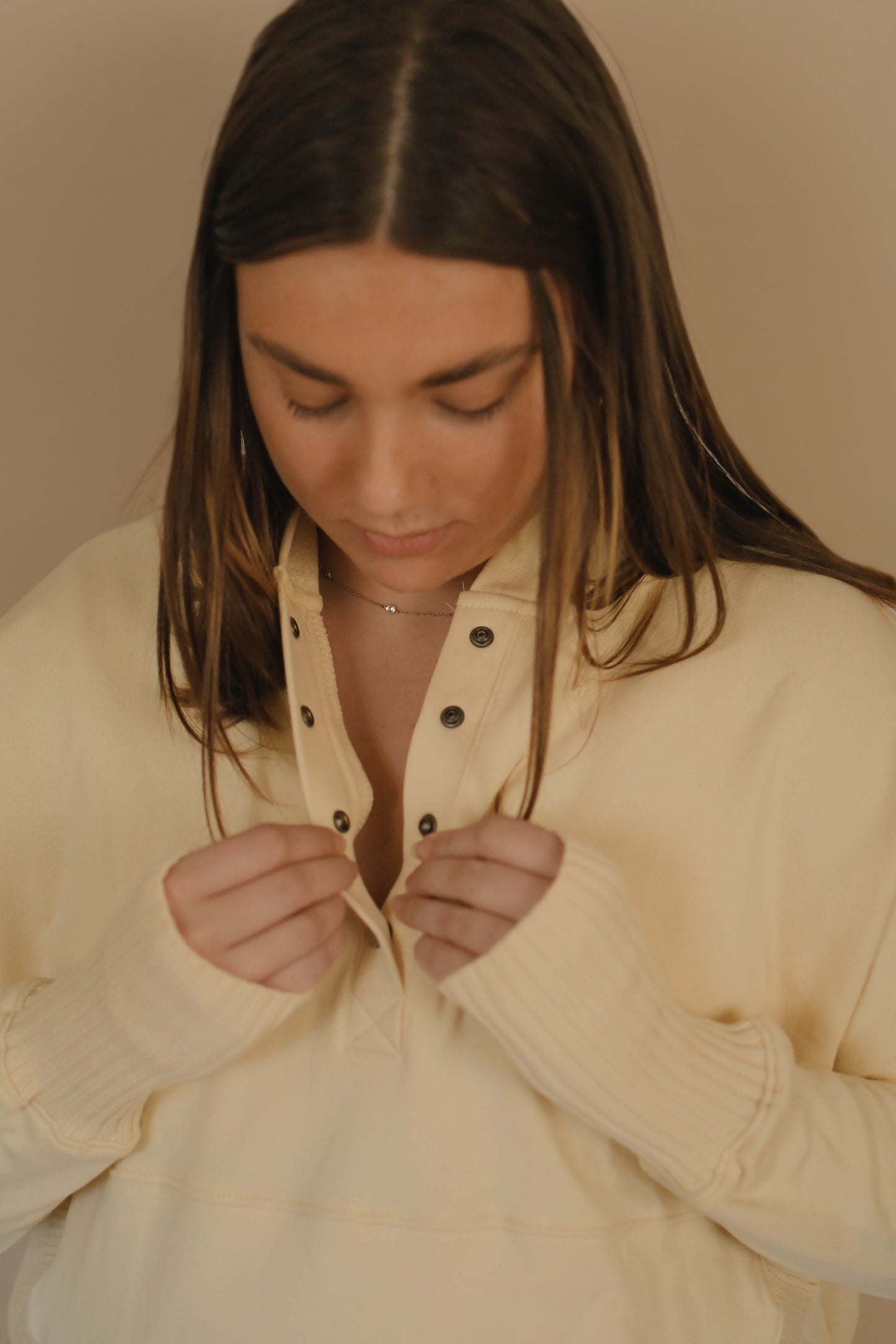 oversized cream hoodie