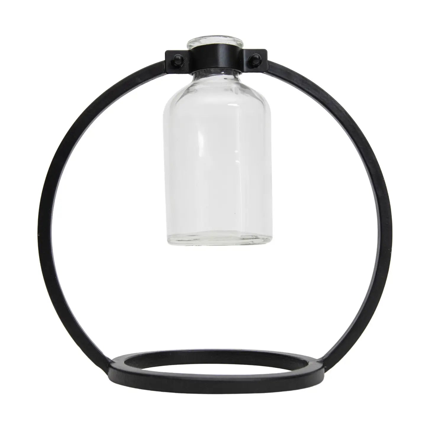 auden black & glass vase
