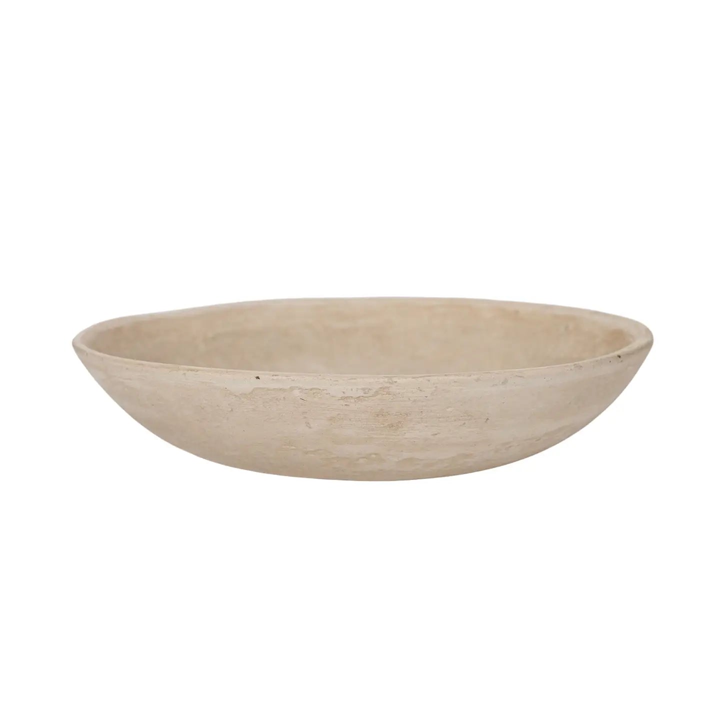 white paper mache bowl