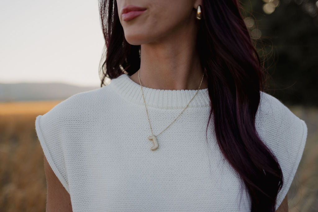 cotton knit sweater vest