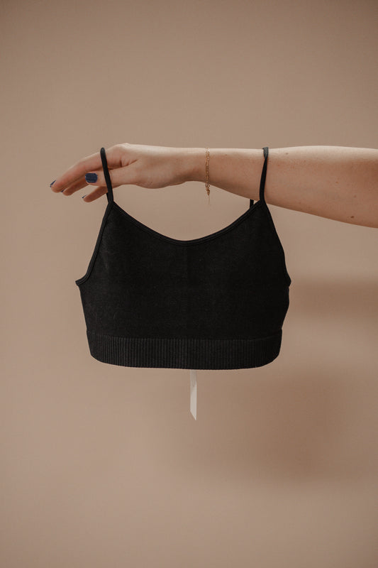 black bralette