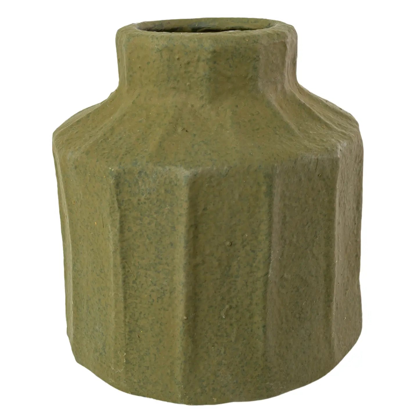 matte green vase