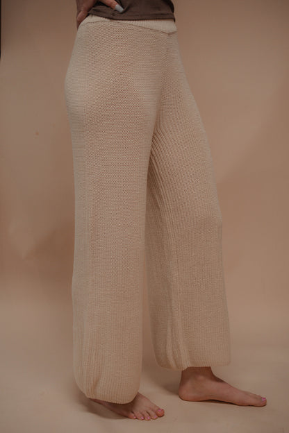 waffle sweater cropped pant