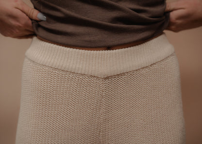waffle sweater cropped pant