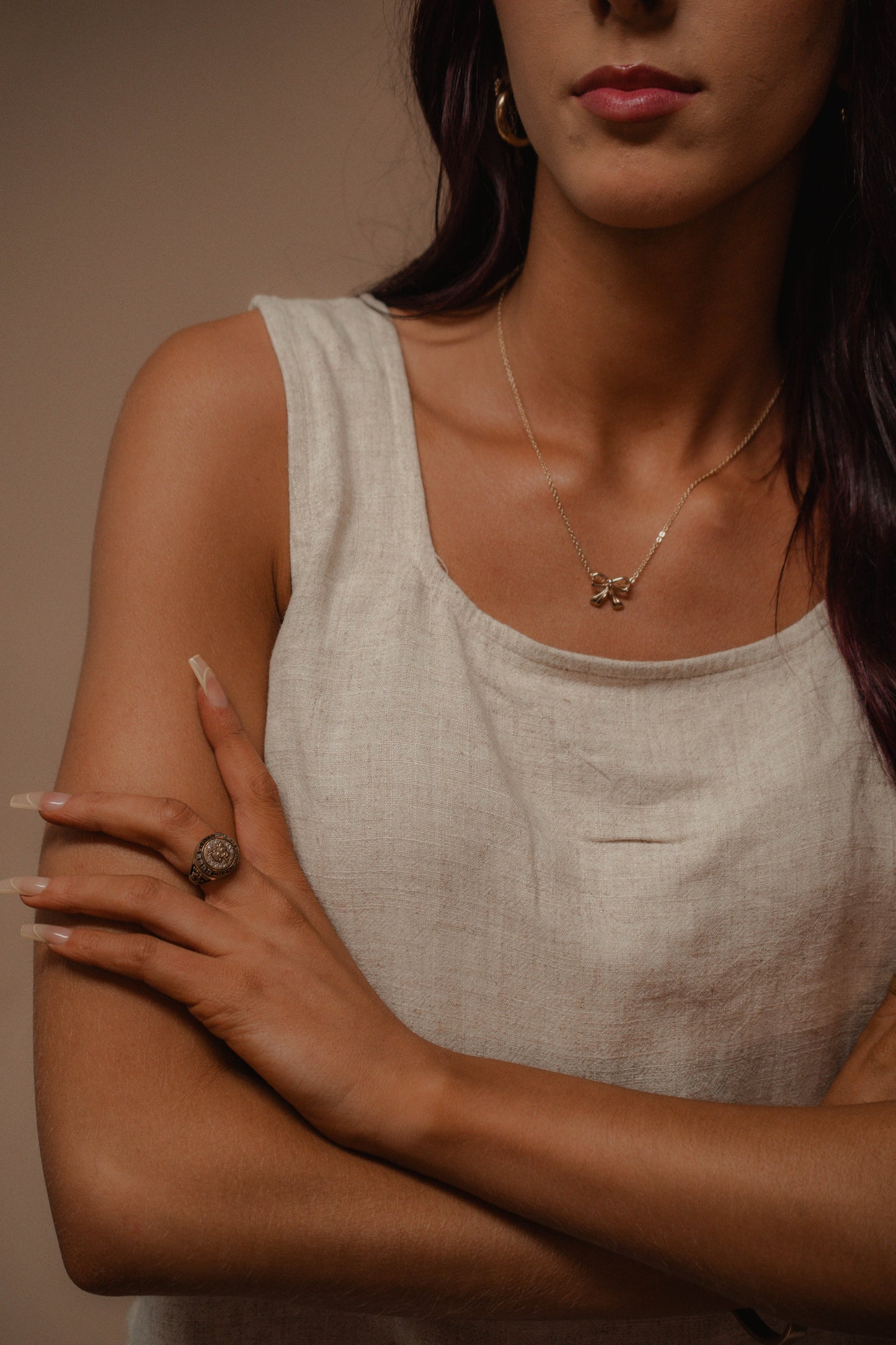 square neck linen tank