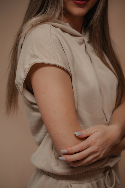 hooded jumpsuit