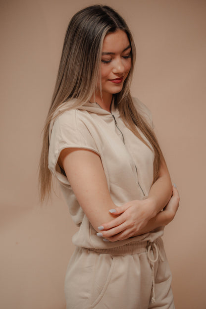 hooded jumpsuit