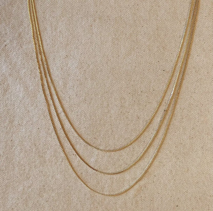 18k gold filled dainty chain necklace