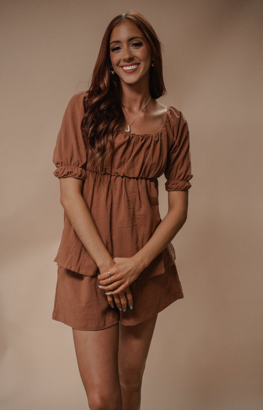 tie back babydoll set