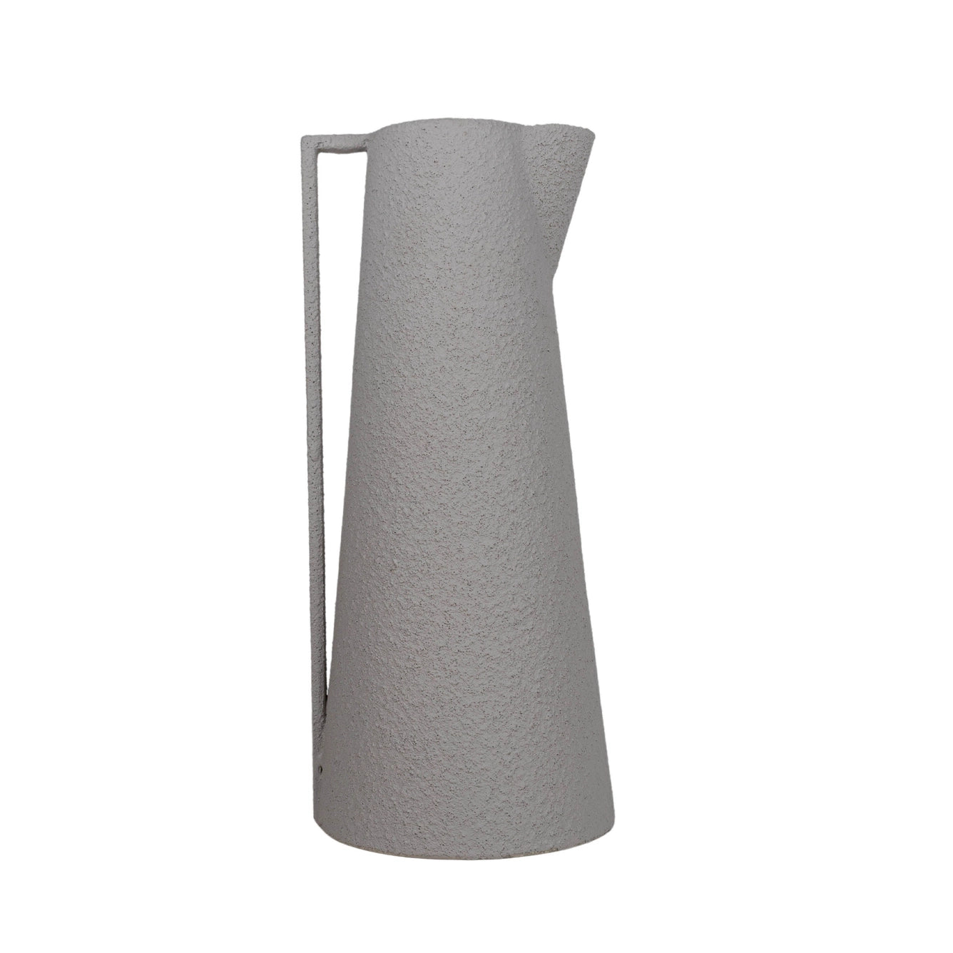 gray textured pitcher vase