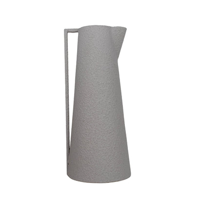 gray textured pitcher vase