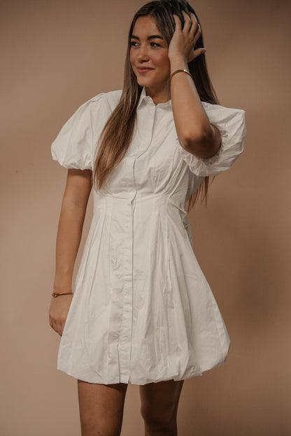 balloon sleeve mini dress