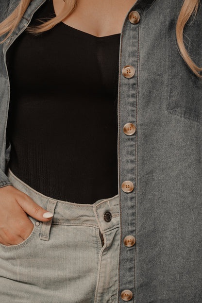 denim button down