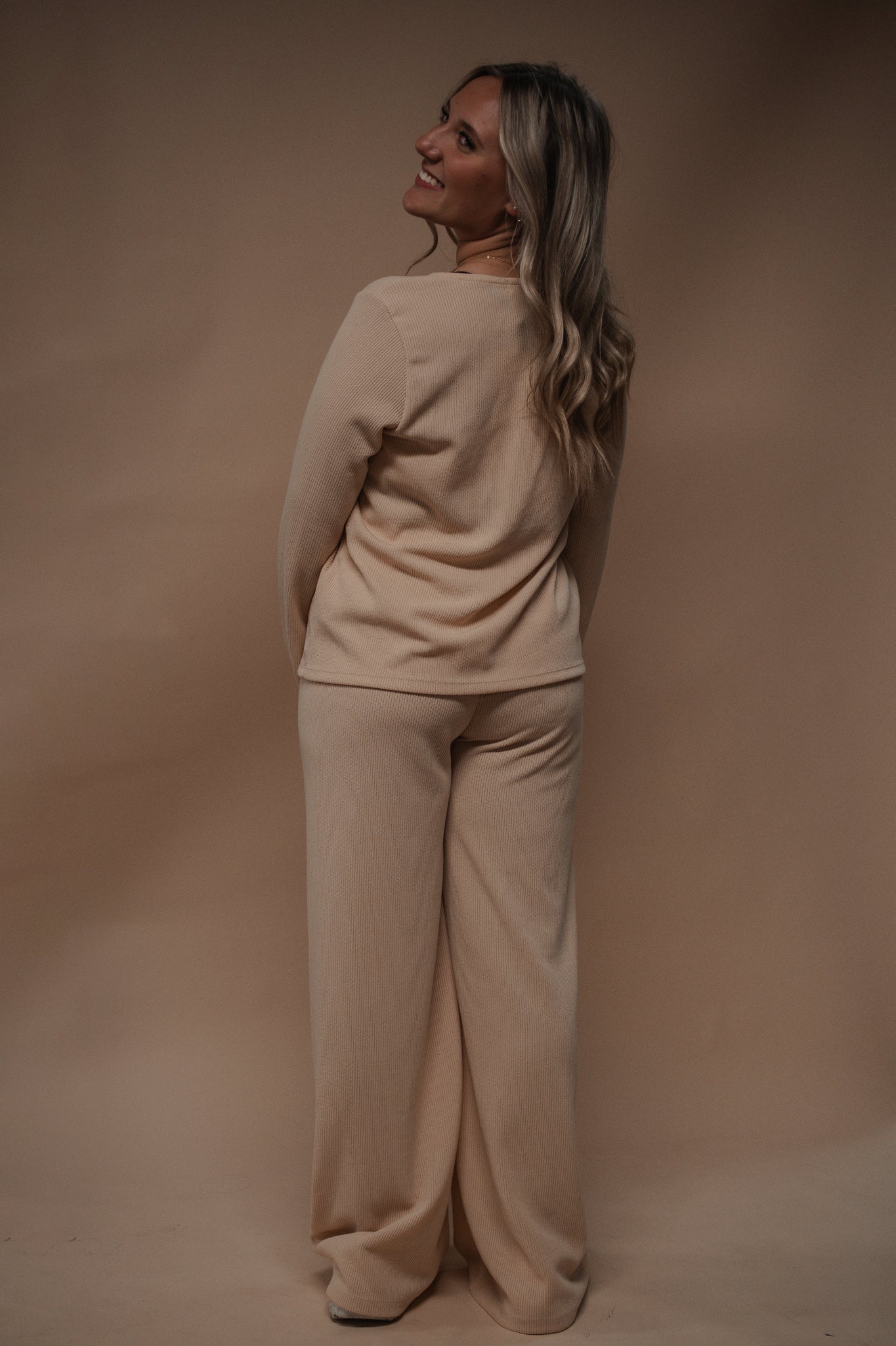 tie cardigan & pant set
