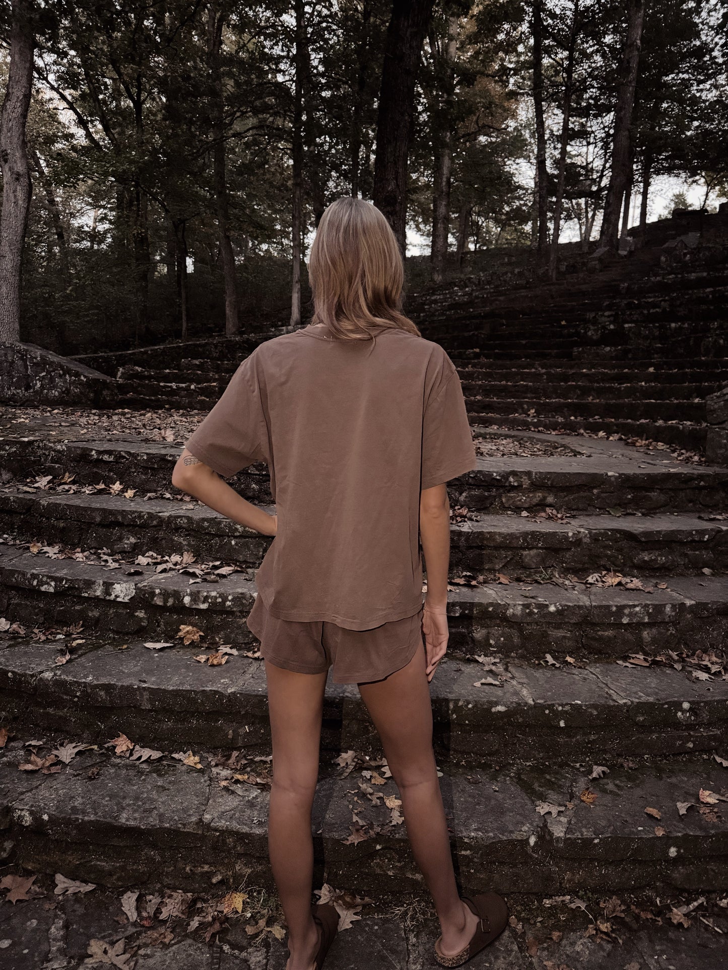 mocha brown amiche tee