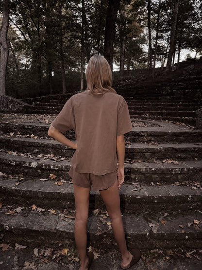 mocha brown amiche tee