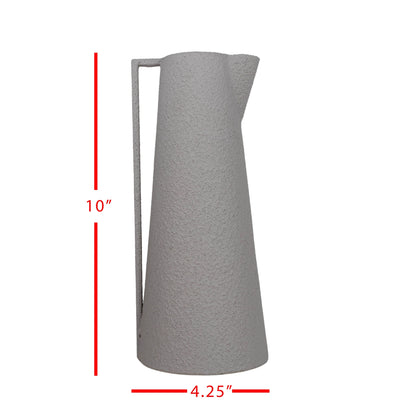 gray textured pitcher vase