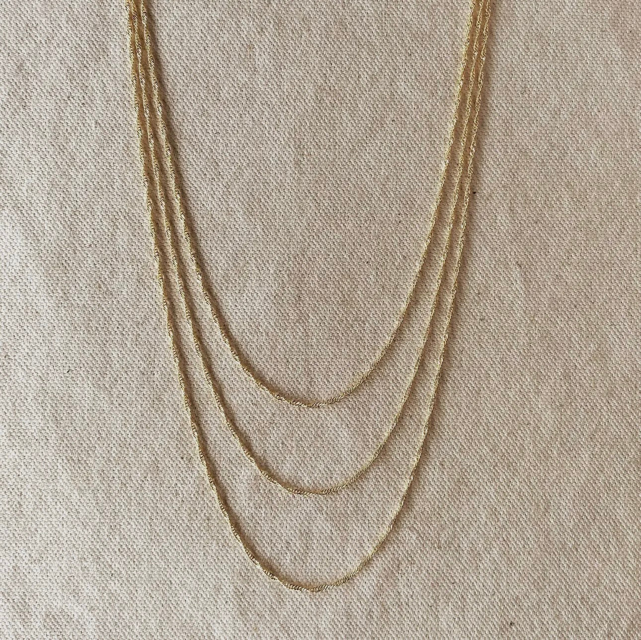 18k gold filled singapore chain