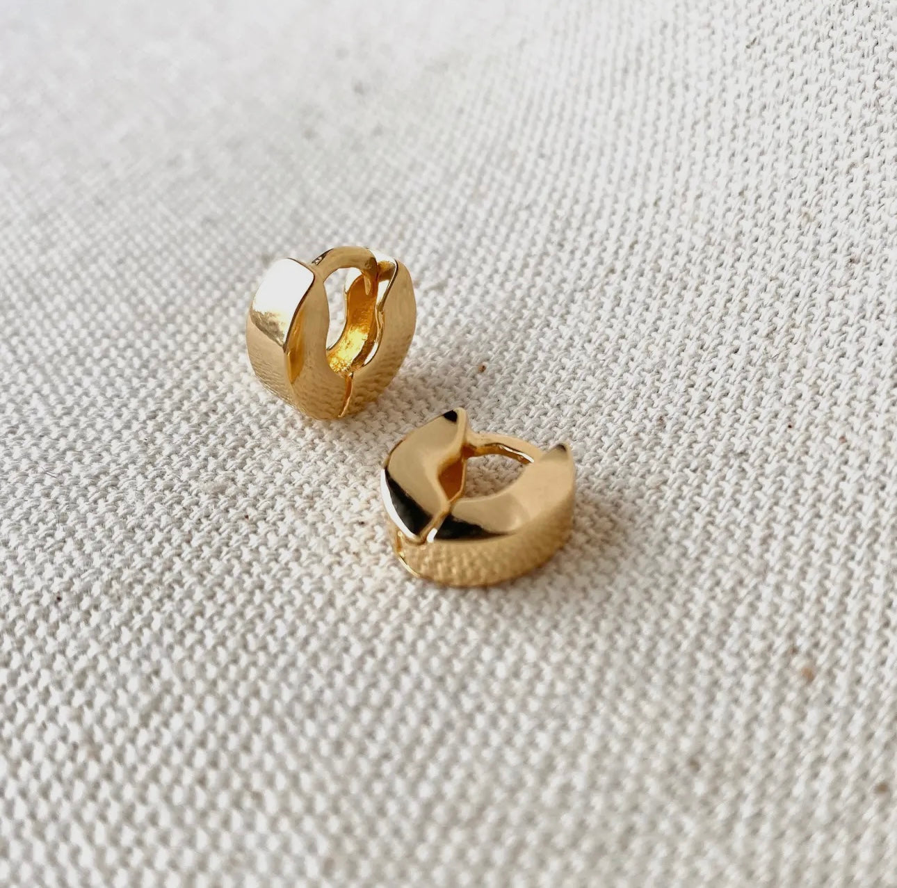 18k gold filled mini chunky hoops