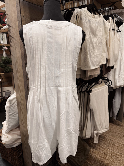 white tie front romper