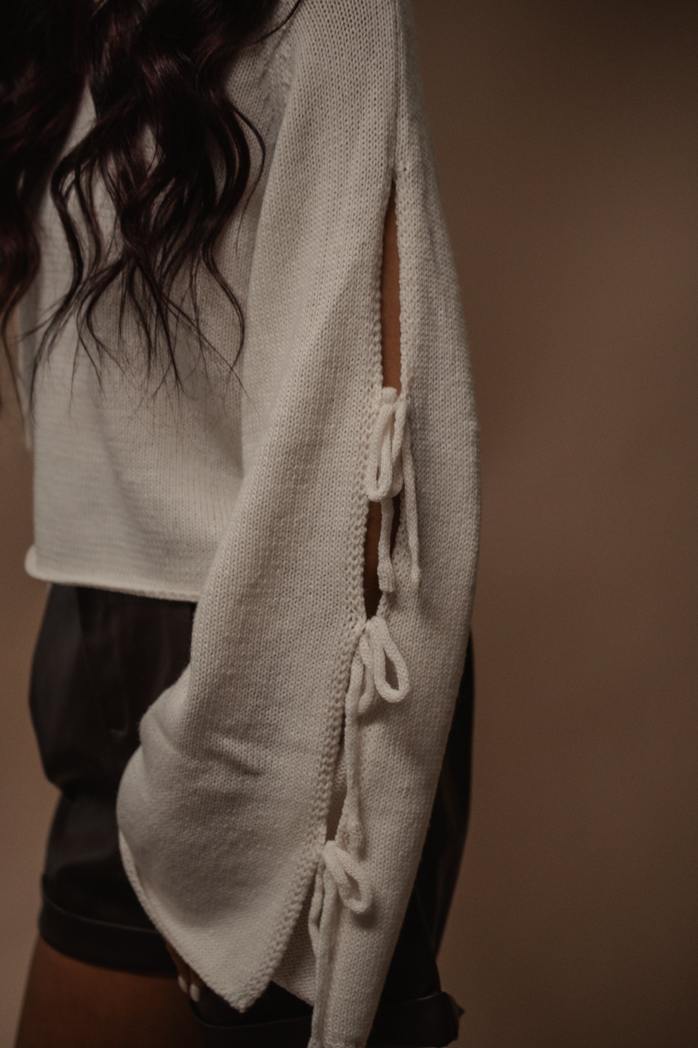 bow tie sleeve sweater