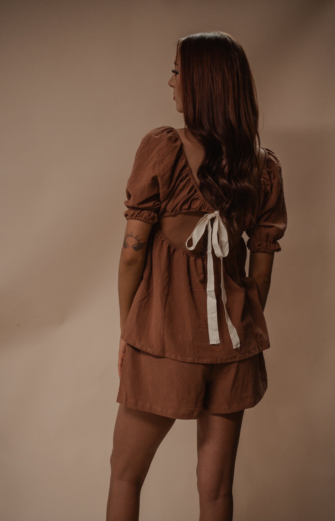 tie back babydoll set