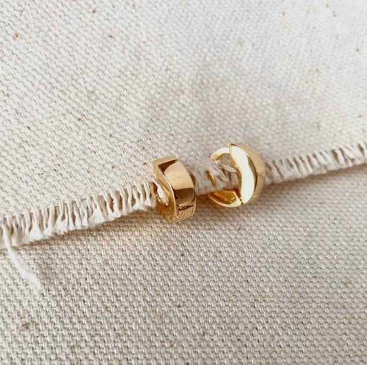 18k gold filled mini chunky hoops