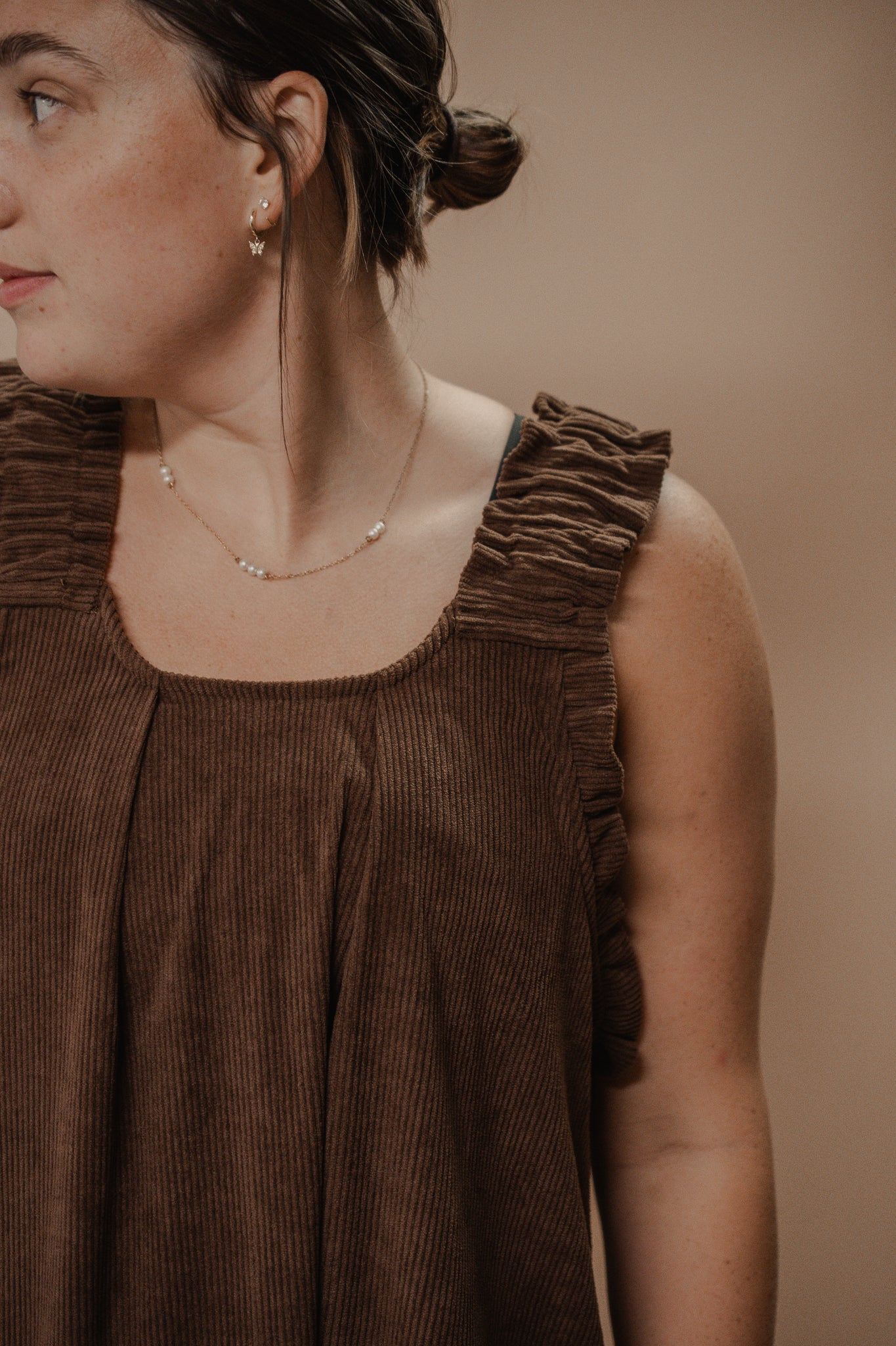 corduroy midi dress