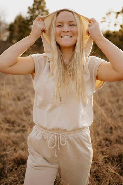 hooded jumpsuit