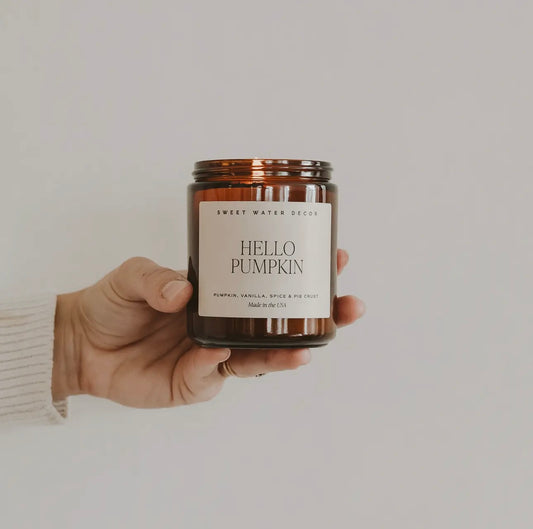 hello pumpkin candle
