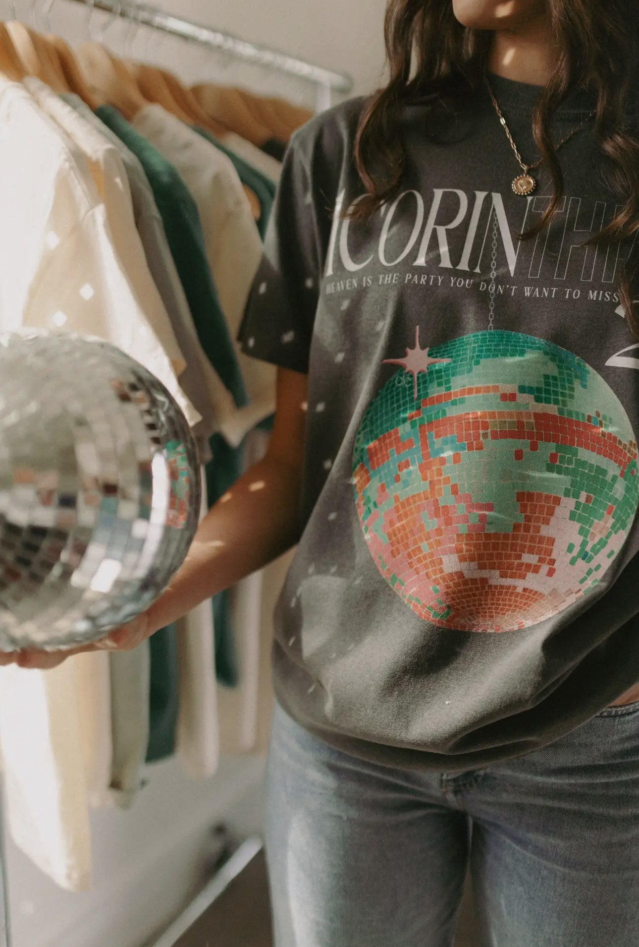 heaven disco ball tee