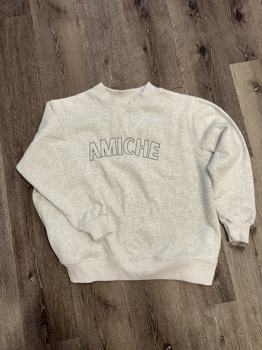 gray amiche mock neck