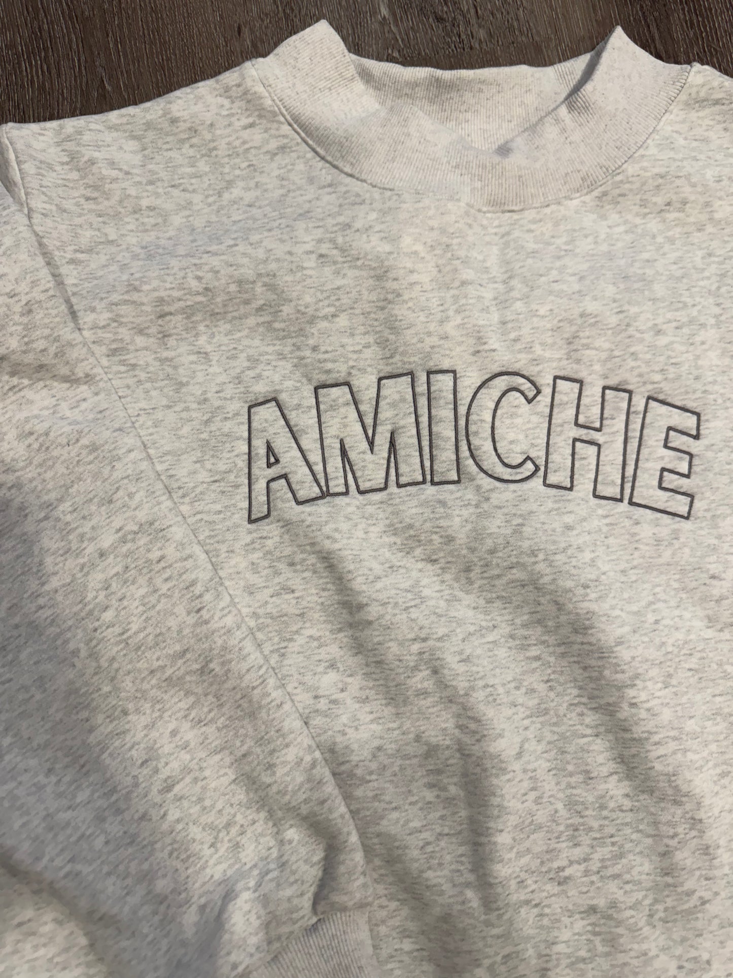 gray amiche mock neck