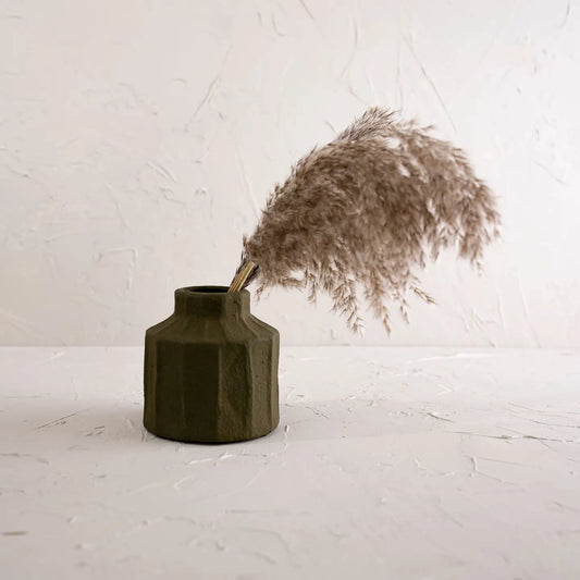 matte green vase