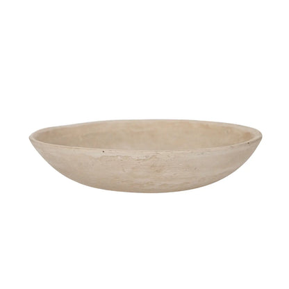white paper mache bowl