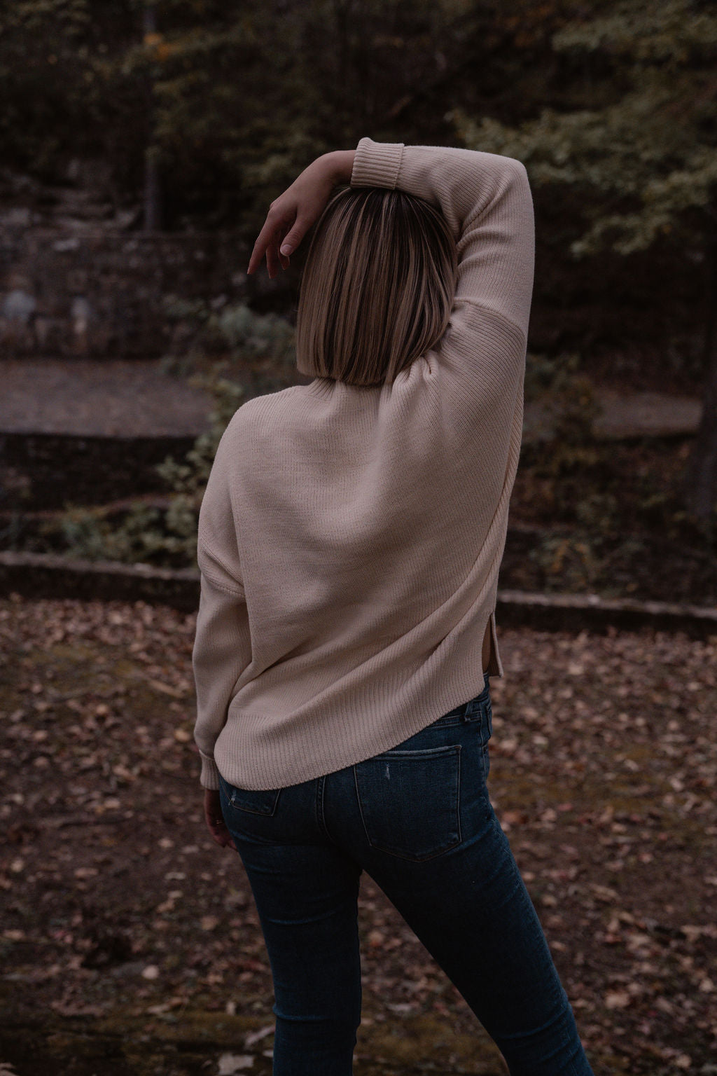 cream oversized chunky sweater