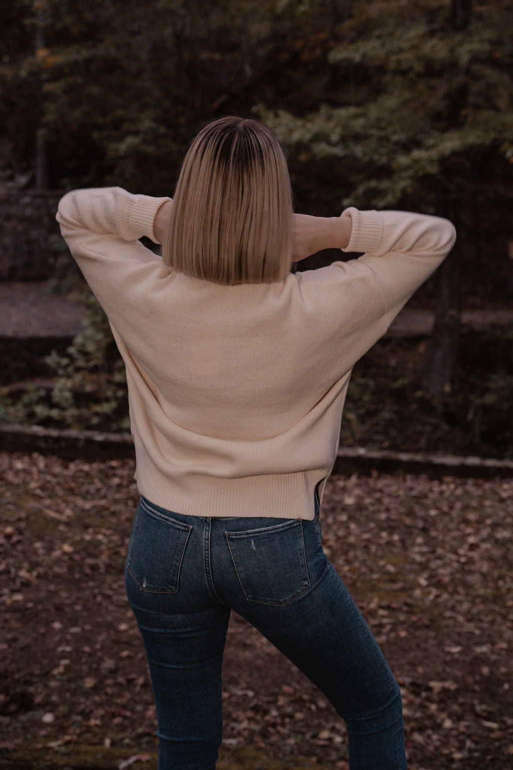 cream oversized chunky sweater