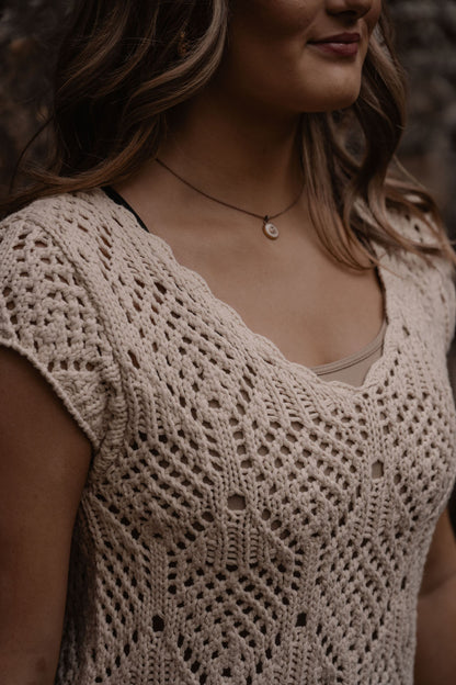 cap sleeve crochet top