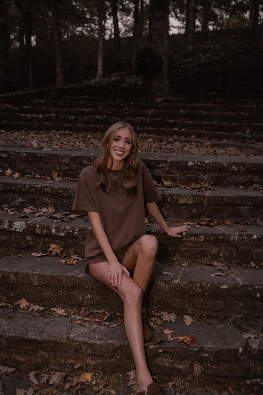 mocha brown amiche tee