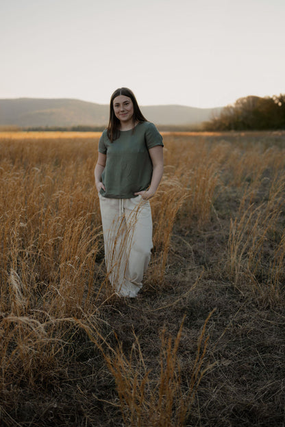 drawstring linen pants